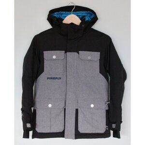 FIREFLY Juniors Teen Ski Snowboard Jacket Gray & Black & Blue, Size S Small